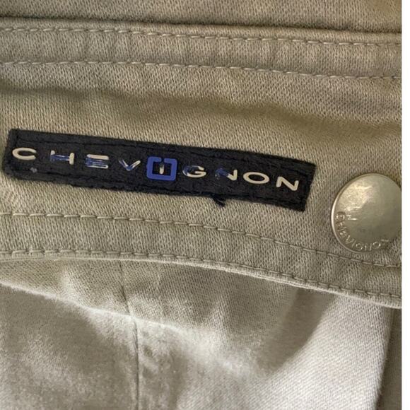 Chevognon Jacket Hoodie Womens Size Large Long Sleeves Pockets Snap Belted Khaki - Picture 8 of 9